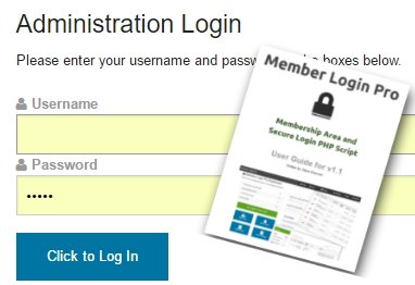 PHP member login script